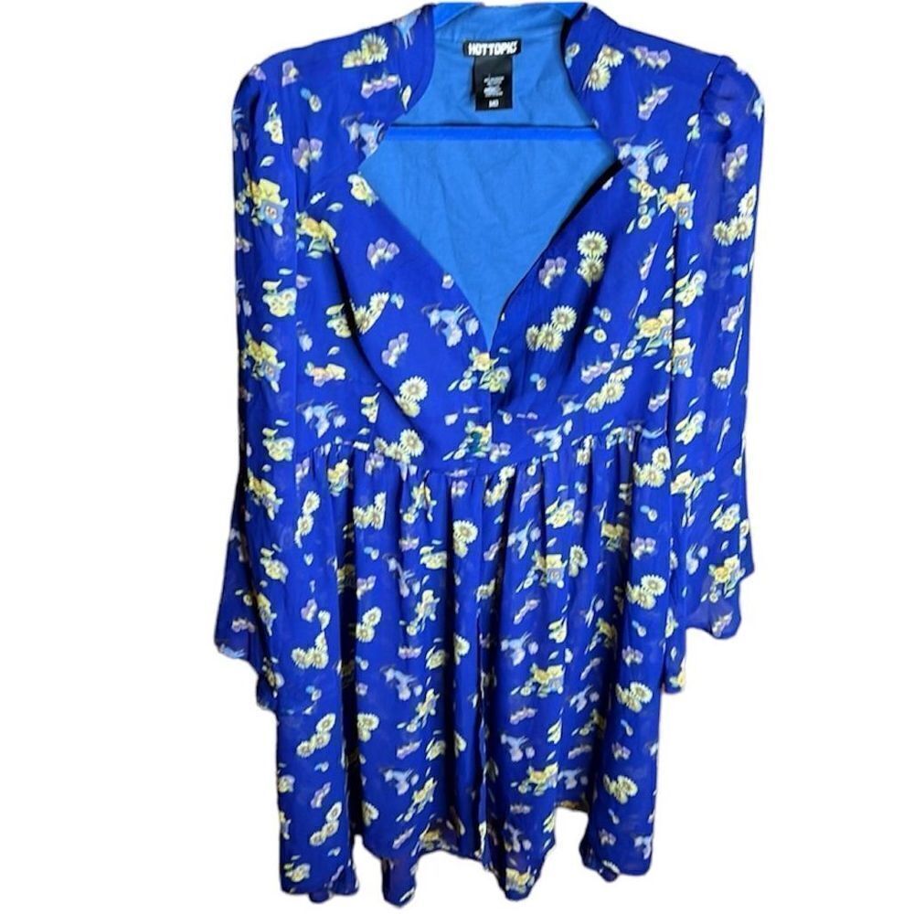 Disney Alice in Wonderland Rabbit Hole Blue Floral Sheer Duster Medium